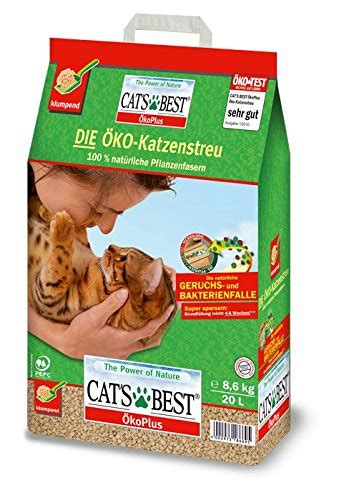 Aus 100 % reinen pflanzenfasern super sparsam: Cat's Best 29776 Katzenstreu Green Power, 8 L - TakeTik