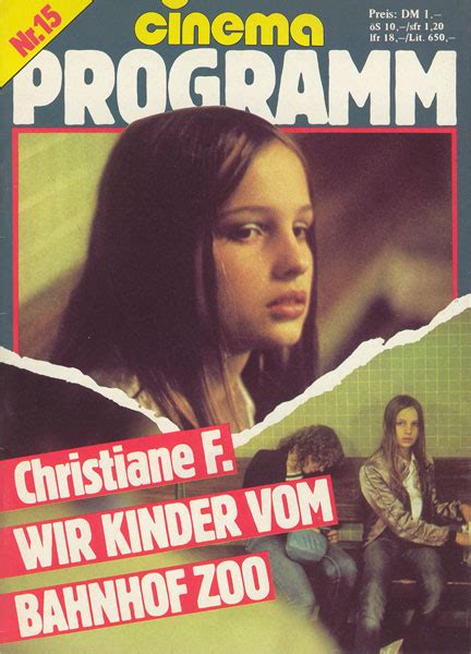 Ich habe vor kurzem das buch wir kinder vom bahnhof zoo gelesen und es hat mir echt gut gefallen. Christiane F. - Wir Kinder vom Bahnhof Zoo (1981)