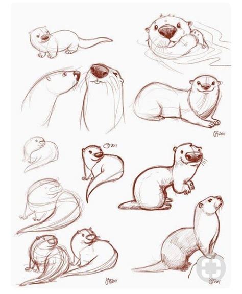 This baby animal art prints collection features a set of 3 prints from my watercolor art collection. #Otters: https://buff.ly/2S3KfaB | Animal drawings ...
