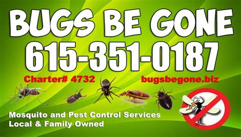 In order for the bugs to be gone for good, not only do you have to get rid of the live. Contact Us - Bugs Be Gone - Mosquito & Pest Control Services