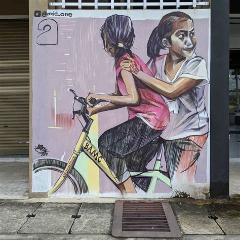 One of the popular places to see street art is in the heart of chinatown. Akid1 in Kuala Lumpur, Malaysia, 2019 | Street art, Art, Mural