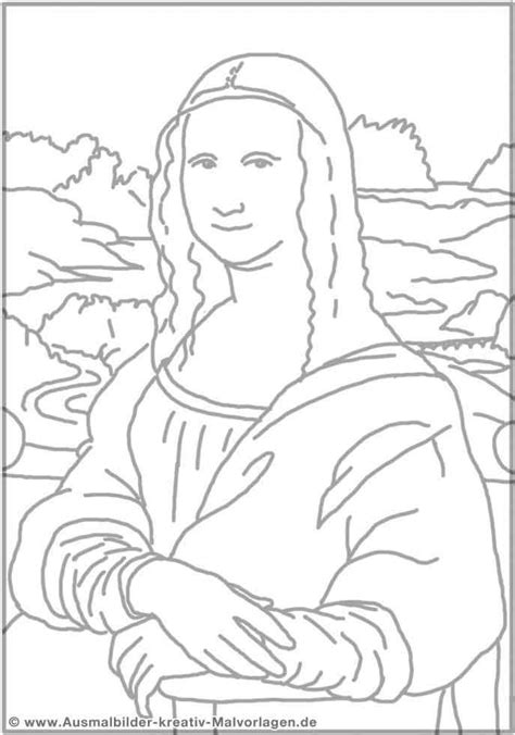 Mona lisa coloring page printable k5 worksheets in 2020 summer coloring. Mona Lisa (Coloring page) - Image by Martin Missfeldt # ...
