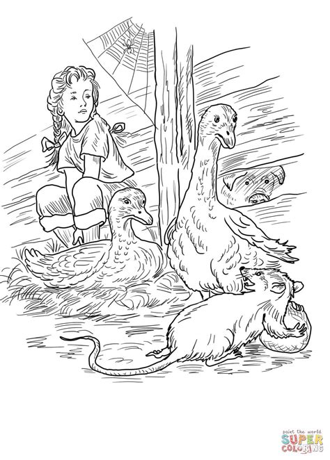 Charlotte s web coloring pages to print page for kids with. Charlotte, Fern, Gooses, Templeton and Wilbur | Coloring ...