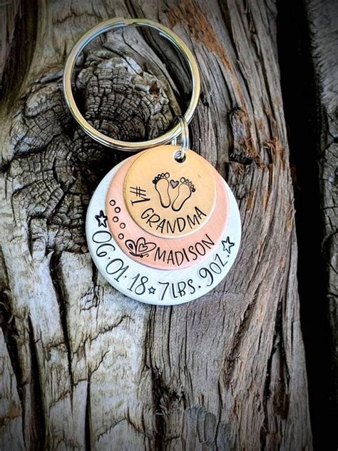 Grandma is a special person in your life. Personalized hand stamped grandma keychain. New ...