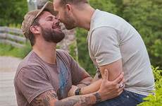 couples men cute kissing beard dec