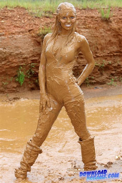 Tied up and mouth fucked. Shiny Spandex Girl in Mud - 14:00 min - from shallow to ...