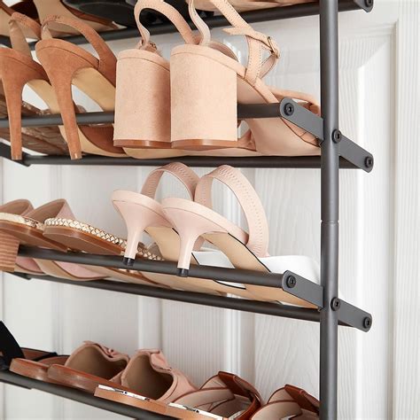 We use it to store 3 towels. Gunmetal 36-Pair Over the Door Shoe Rack | The Container ...
