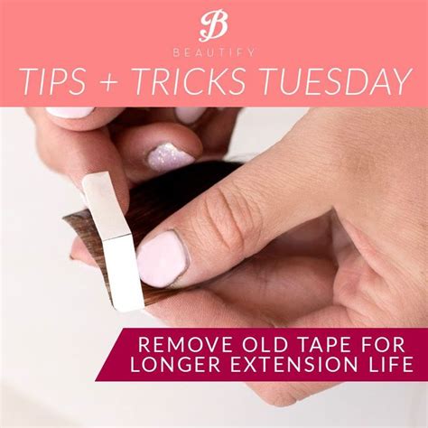 Use the same method as you would for an adhesive remover, applying the oil at the top of the tabs. Tip Tuesday: Removing Tape from Extensions Extension tape ...
