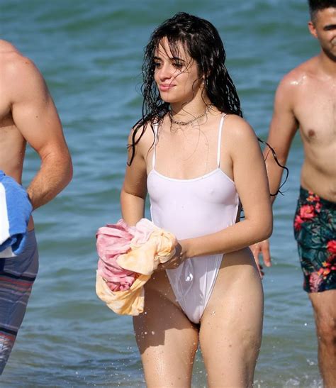 Cameltoe, in public, russian solo, lolly, public russian, public flashing. Camila Cabello Cameltoe And Nips In White Swimsuit ...