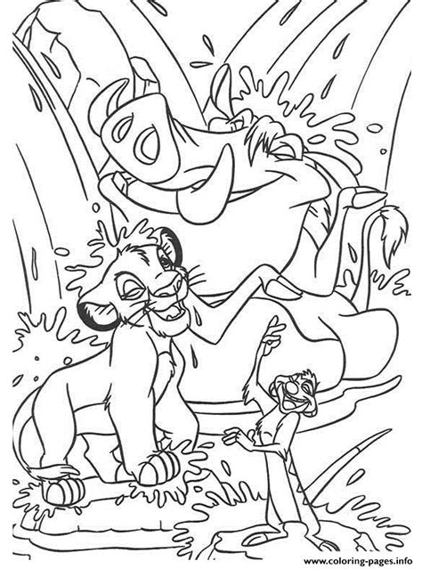 The lion king is a 1994 american animated musical drama film produced by walt disney feature animation and released by walt disney pictures.it is the 32nd disney animated feature film, and the fifth animated film produced during a period known as the disney renaissance. Simba Playing In A River F135 Coloring Pages Printable