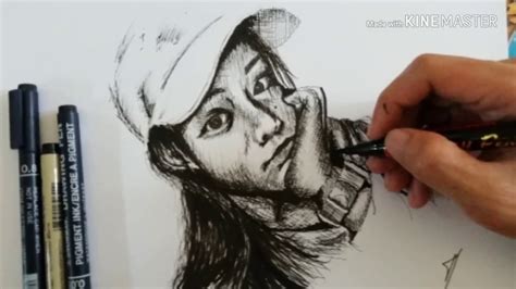 Contoh gambar di atas cukup. Cara Menggambar sketsa wajah | rendering menggunakan ...