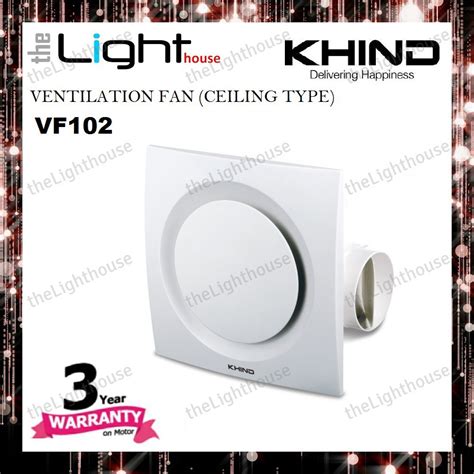 Designed for quiet room to room air transfer or. KHIND VF102 Ventilation Fan / Exhaust Fan (Ceiling Type ...