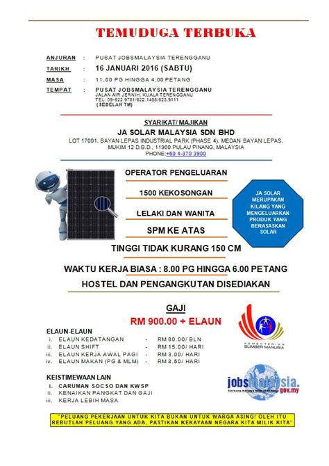 Buy amazing ja solar panel having mono, poly and photovoltaic cells. TEMUDUGA TERBUKA OPERATOR PENGELUARAN ~ JMC KualaTerengganu