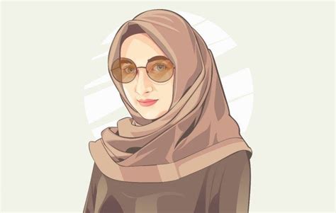 Gambar kartun muslimah terbaru 2020. Bercadar Berhijab Bercadar Gambar Kartun Muslimah Cantik ...