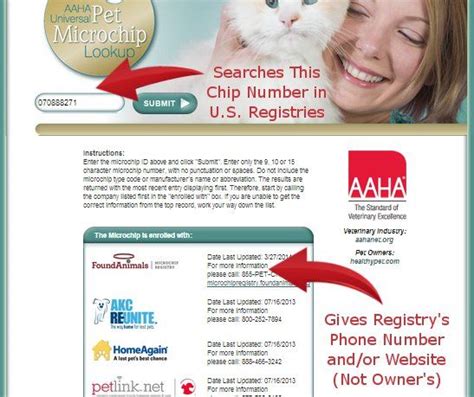 The pet microchip lookup tool is provided by aaha and can help you find a lost pet's owner. Pet Microchip Lookup Tool | Finding Microchip ...