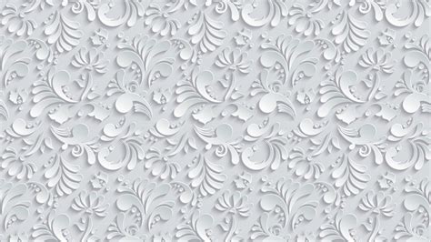 Flowers make the world a more beautiful place. 1920x1080 ... Vector Floral 3d Seamless Pattern on grey ...