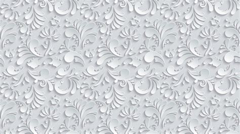 Flowers make the world a more beautiful place. 1920x1080 ... Vector Floral 3d Seamless Pattern on grey ...