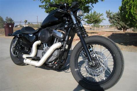 Harley davidson sportster 48 wit. Just finished putting on some 28" drag bars - Harley ...