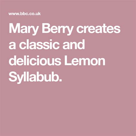 Mary berry chocolate cupcakes by mary berrybaking mad. Mary Berry creates a classic and delicious Lemon Syllabub ...