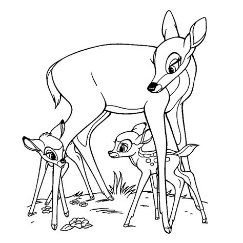 Leuke kleurplaat van bambi het hertje. Leuk voor kids | bambi-0003 | Dieren kleurplaten, Disney ...