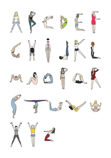 29 yoga poses cards are approx. Pin van songul yurderi op Yoga and Meditation | Alfabet ...