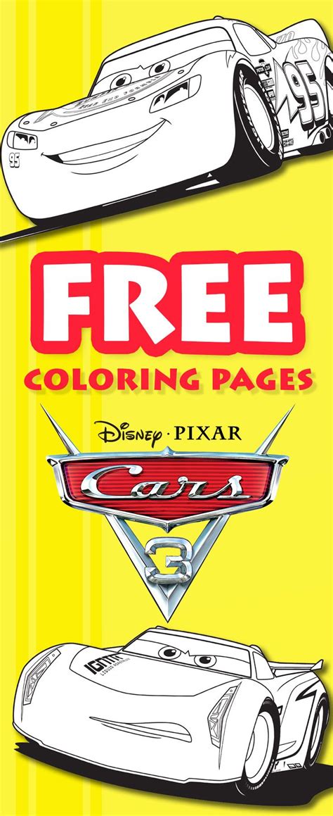 Coloring pages of the cartoon character cars lightning mcqueen. Cars 3 coloring pages -free printable coloring sheets for ...