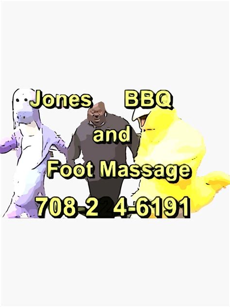 When the massage hits just the right spot. 'Jones BBQ and Foot Massage' Sticker by jacobey546 | Funny ...
