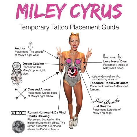 Miley cyrus tattoos und ihre bedeutungen. Miley Cyrus Temporary Tattoos | Miley Cyrus Fake Tattoos ...