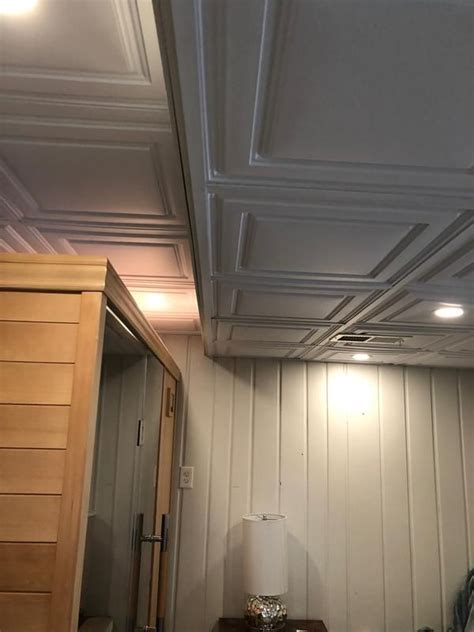 See more ideas about ceiling panels, ceiling, tin ceilings panel. Stratford Ceiling Tiles in 2020 | Black ceiling tiles ...