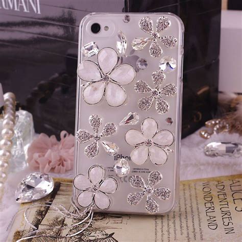 Enough materials for iphone 4, 4s, 5 and s4, note 2. tassel flower rhinestone design your own cell phone case for iphone 4g diamond bling phone case ...