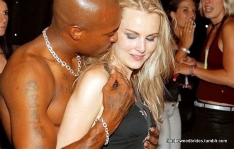 2 black bulls for his quiet wife. White women with black men flirting, drinking and dancing ...