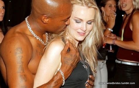 Purple passion (black american) & a black guy. White women with black men flirting, drinking and dancing ...