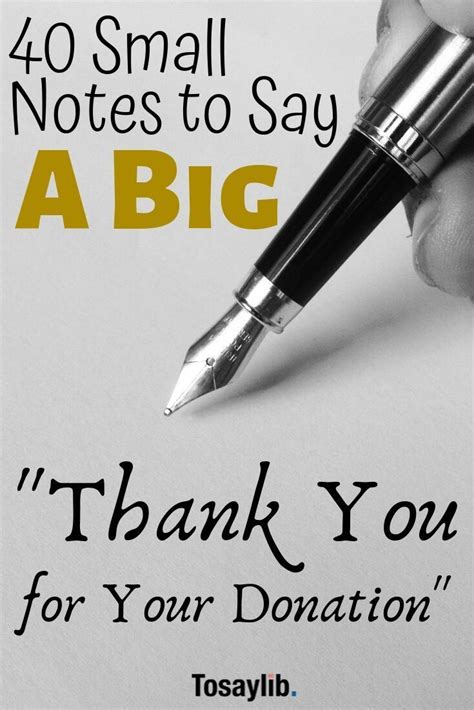 What is a donation thank you letter? 40 Small Notes to Say a Big "Thank You for Your Donation ...