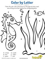 It will be funniest seahorse ever! Free Color-by-Number & Color-by-Letter Coloring Pages for ...