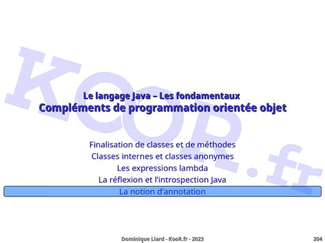 Le langage Java - Les fondamentaux - Le langage Java - Les fondamentaux ...