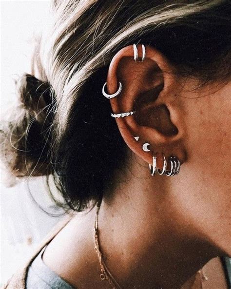 Found at little bit crafting here. 40+Awesome Ear Piercing Ideas For Your Inspiration