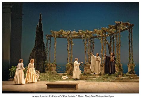 On one level, the opera is purely a social anecdote about young people falling in and out of love; Mozart, Cosi fan tutte | Metropolitan opera, Così fan ...