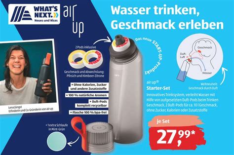 An air gap, air wall, air gapping or disconnected network is a network security measure employed on one or more computers to ensure that a secure computer network is physically isolated from. Air up bei Aldi im Angebot kaufen - Starterset mit Flasche ...