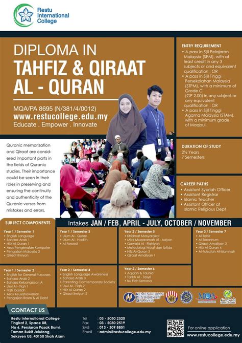 Apakah waktu solat hari ini shah alam? Diploma In Tahfiz And Qiraat | MQA/PA 8695 (N/381/4/0012 ...