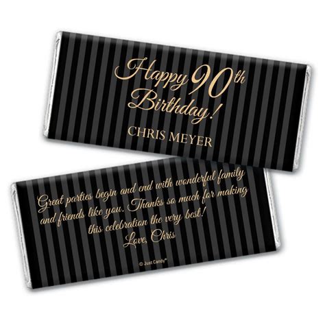 Are you looking for free cute or celebratory candy bar wrappers, online generators, projects, or software to design your own? Formal Birthday Personalized 90th Birthday Candy Bar ...