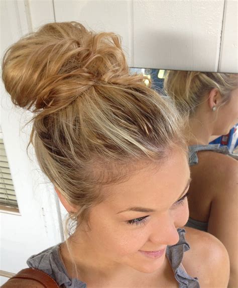 This will remove any tangles and. MollysFashion: How to tie your hair in to a messy bun.