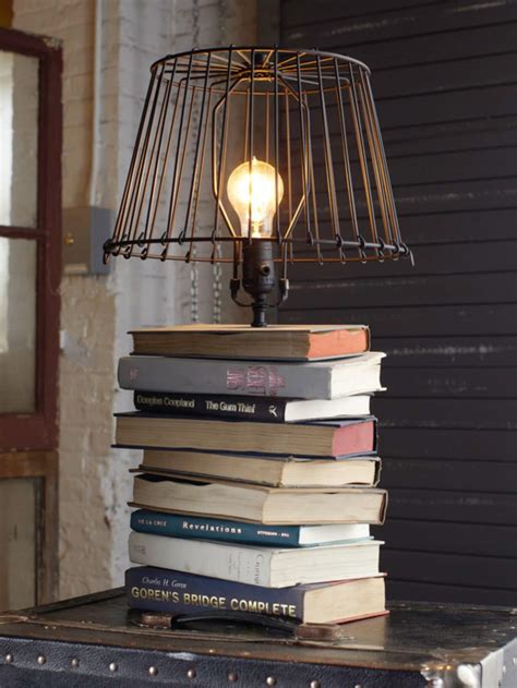 Pipe lamp is one of the most reward full diy project in the world thanks to their price and simplicity. DIY Recycled Books Table Lamp - iD Lights