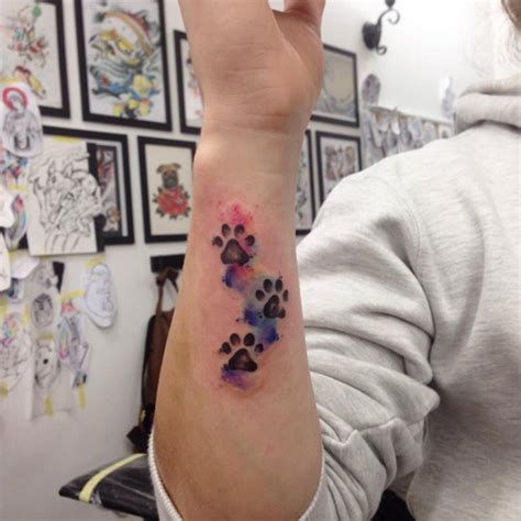 Minimalist paw print temporary tattoo. 32 Perfect Paw Print Tattoos to Immortalize Your Furry Friend - TattooBlend