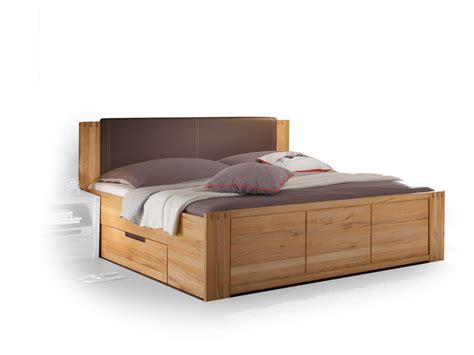 Bett 180x200 bett mit bettkasten jurte inneneinrichtung holzbett mit stauraum bett massivholz bett eiche kopfteil regale bett mit schubladen elf. CHARLES Doppelbett 180x200 Kernbuche teilmassiv