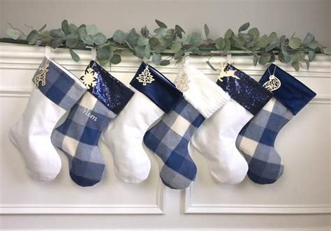 Discover savings on patterned stockings & more. Personalized Christmas Stockings. Blue Christmas Stockings ...