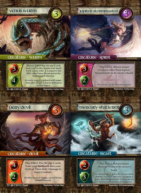 What each element does best elemental battlegrounds: Elemental Clash: The Master Set | Image | BoardGameGeek | Game card design, Card design, Board ...