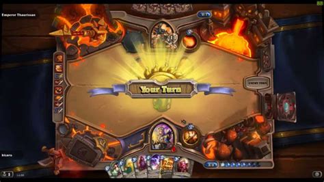 At the end of your turn, reduce the cost of cards in your hand by (1). Emperor Thaurissan Heroic Guide - YouTube
