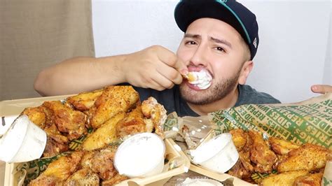 They serve an array of wings, boneless wings and chicken tenders, as well as sides like fries, veggie sticks, and rolls and special dipping sauces. WINGSTOP MUKBANG LEMON PEPPER | GARLIC PARM - YouTube