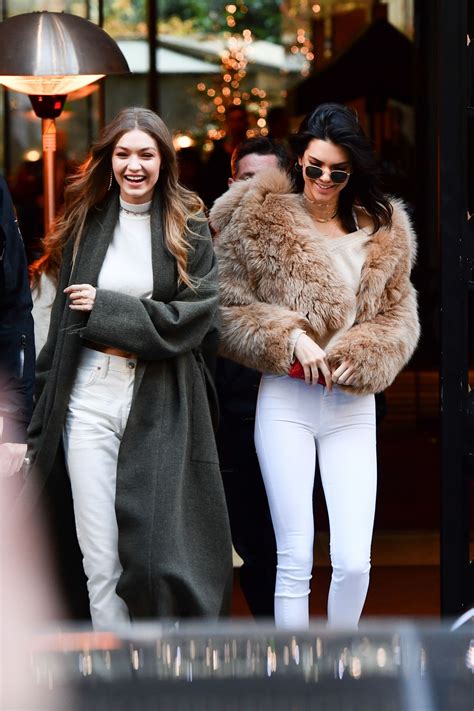 I love angelina jolie, while gigi said: Gigi Hadid and Kendall Jenner - Leave Their Hotel in Paris ...