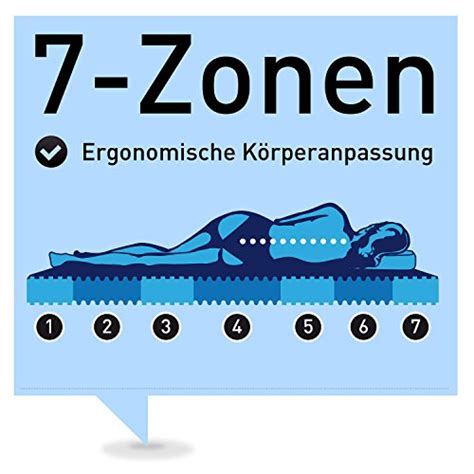 Latexmatratze 90x200 bietet einen unvergesslichen schlaf. Ravensberger 7-Zonen NATUR Latexmatratze LATEXCO 85% Natur ...